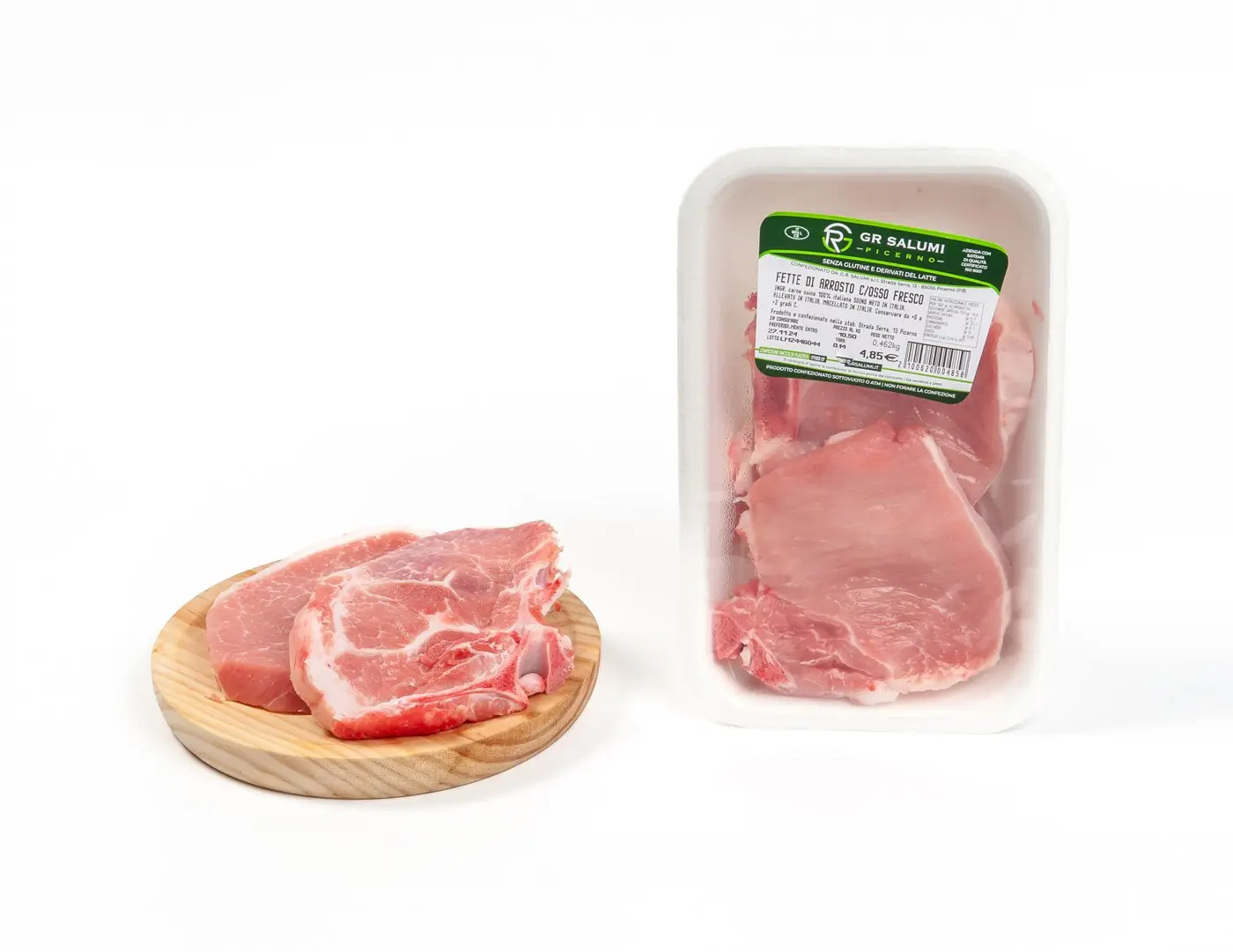 Fette di arrosto con osso fresche
