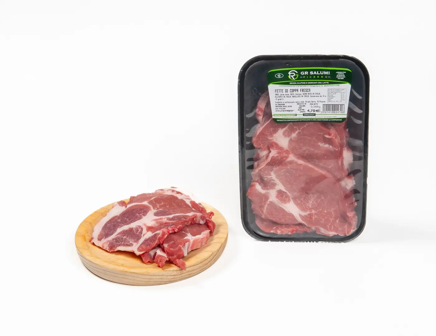 Fette di coppa fresca