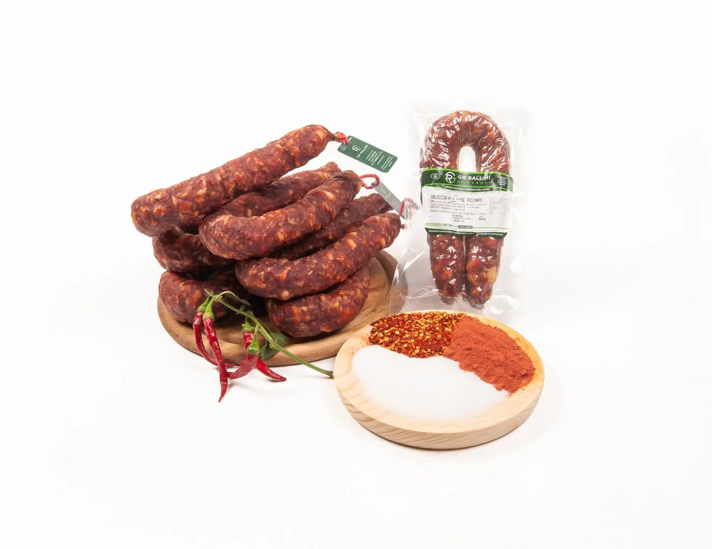 Salsiccia Picernese piccante intera sottovuoto
