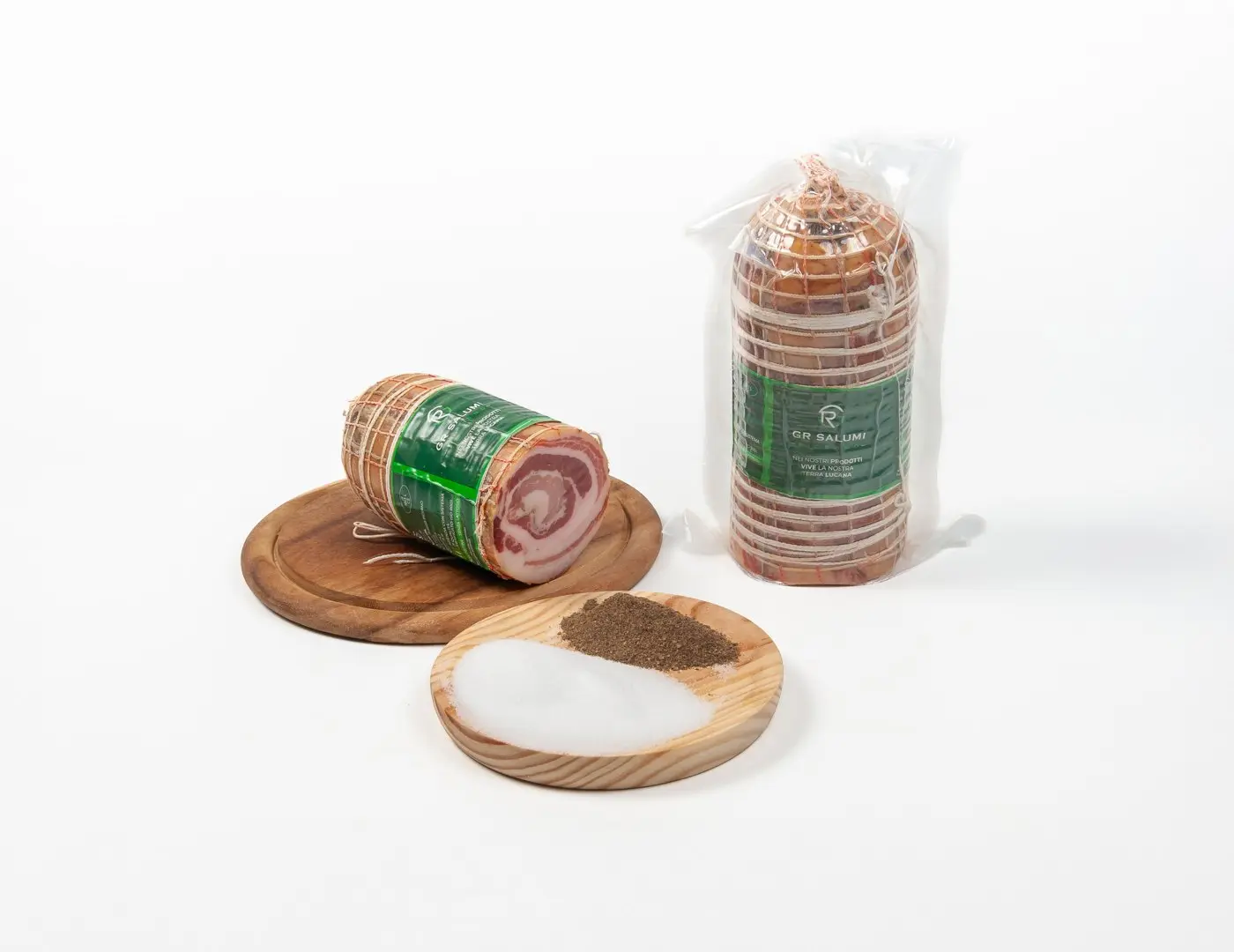 Pancetta arrotolata dolce met� sottovuoto