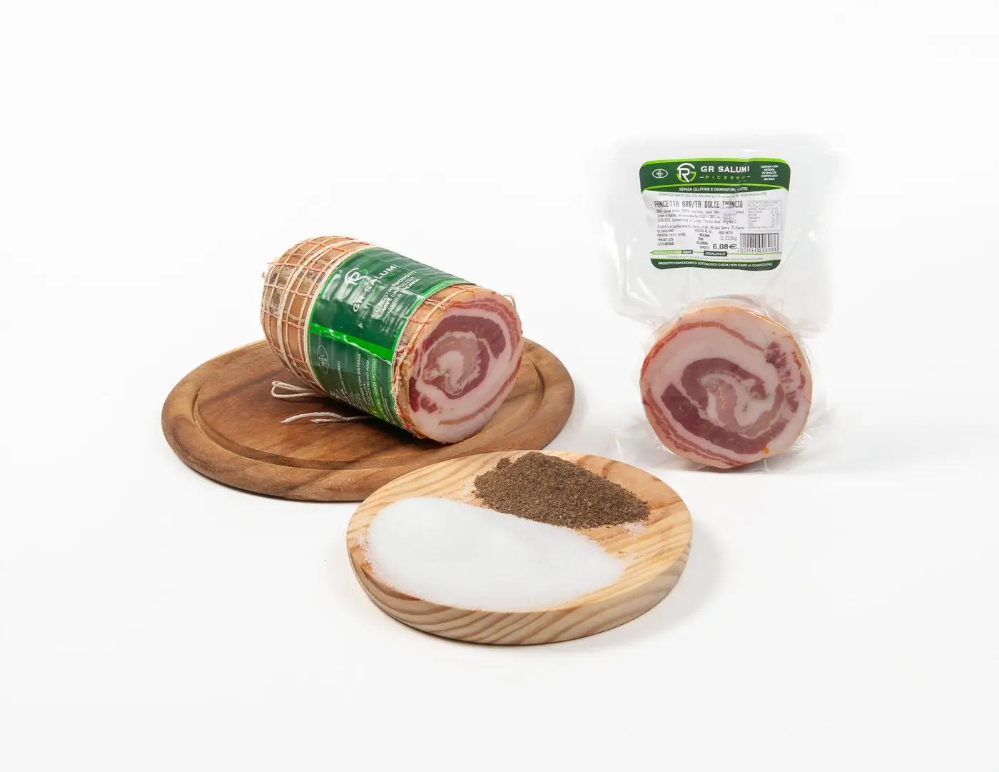 Pancetta arrotolata dolce tranci
