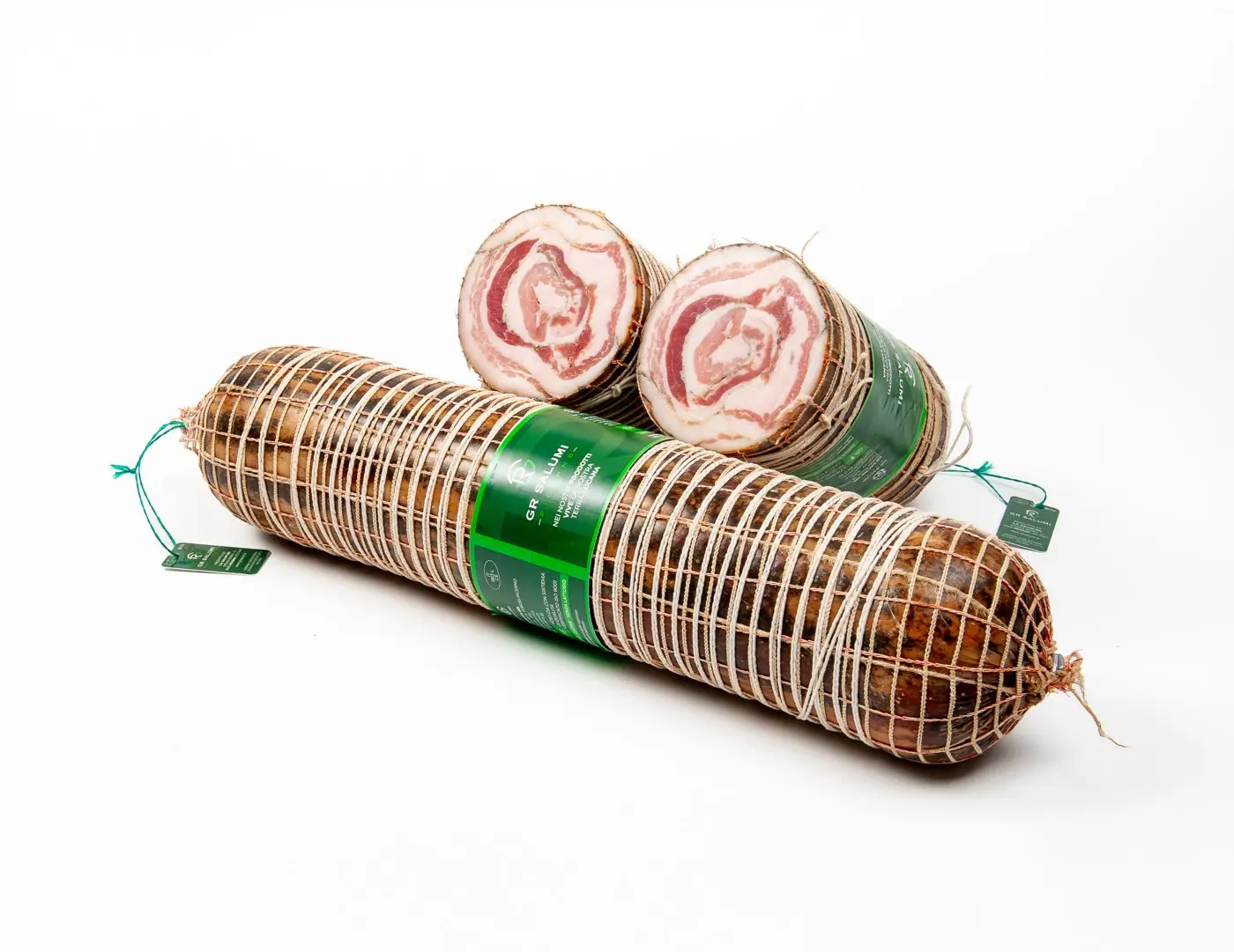 Pancetta arrotolata pepata intera