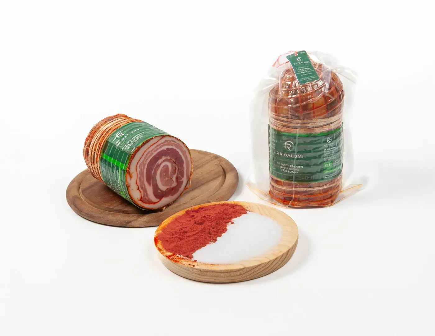 Pancetta arrotolata piccante met� sottovuoto