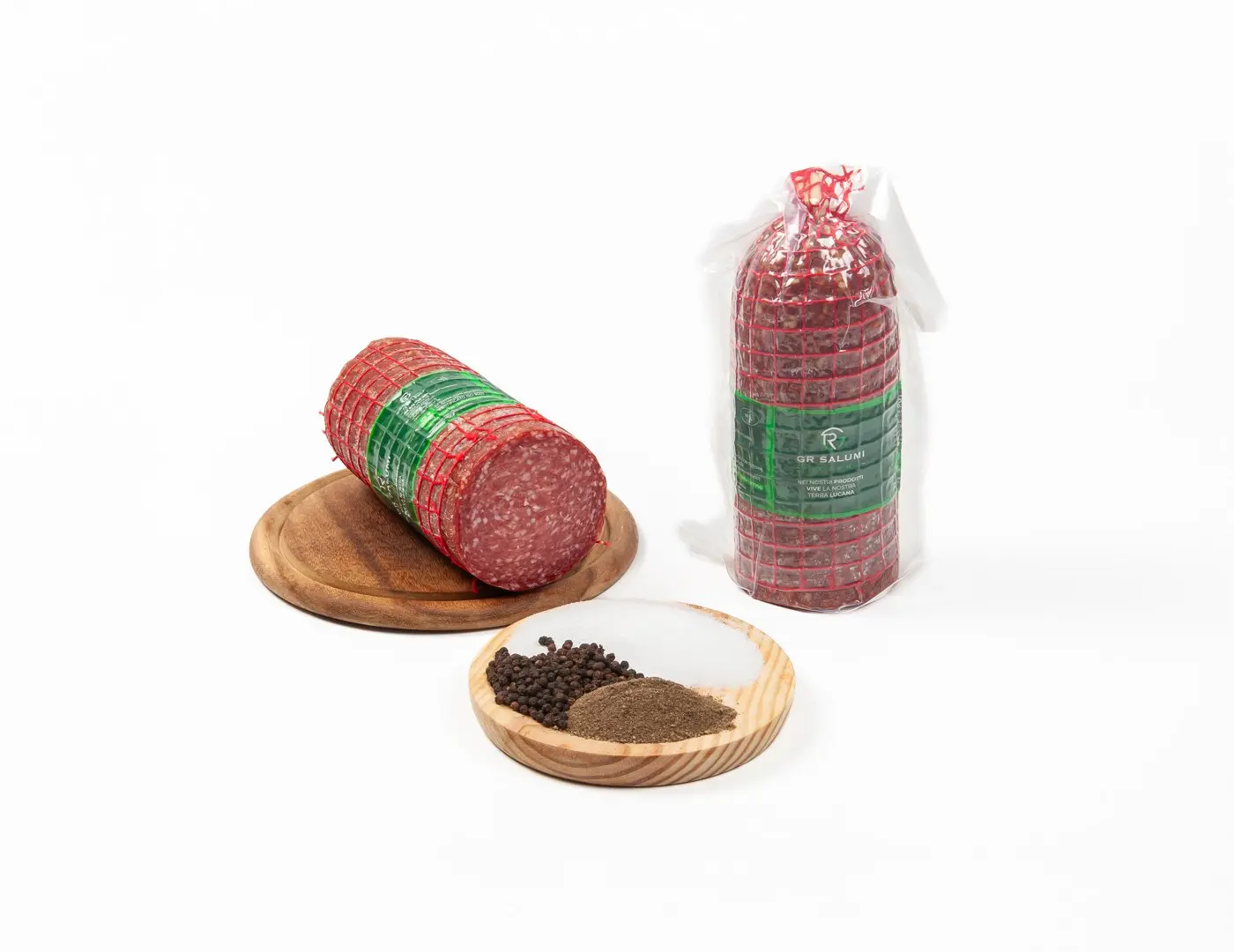 Salame tipo milano met� sottovuoto