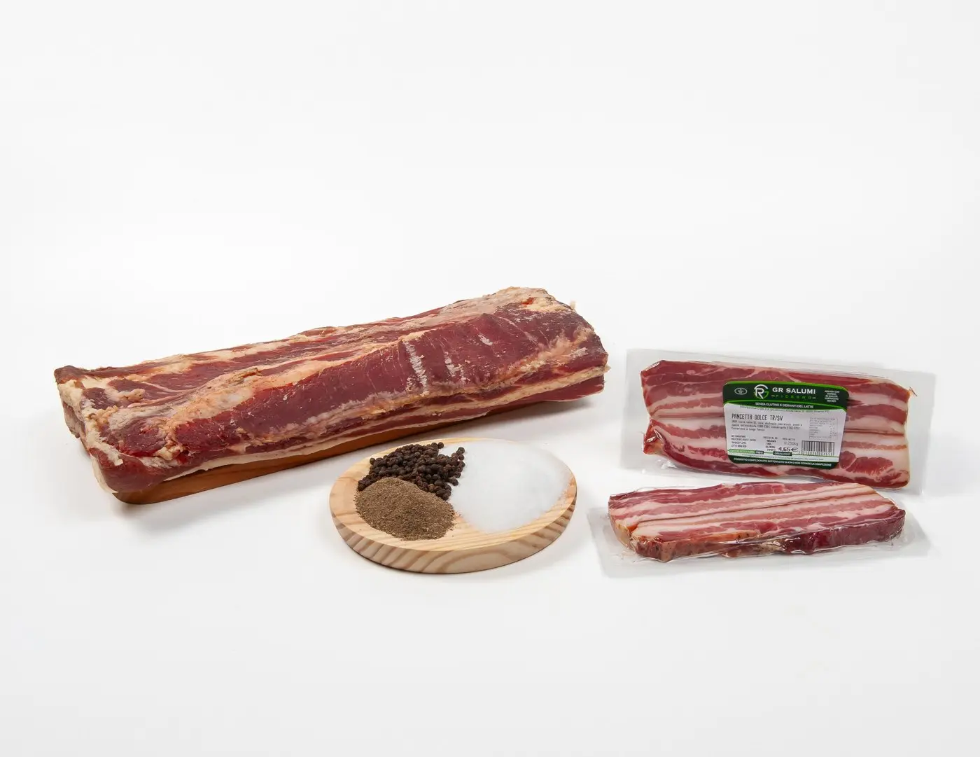 Pancetta tesa tranci dolce sottovuoto